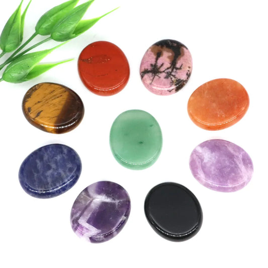 Thumb Palm Massage Crystal Stone - 1.2 Inch