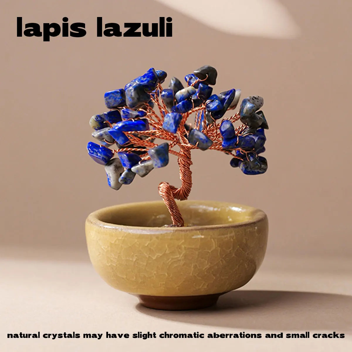 Crystal Gemstone Bonsai Tree – Copper Wire Art Decor